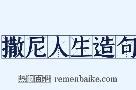 撒尼人生造句是什么意思的图片